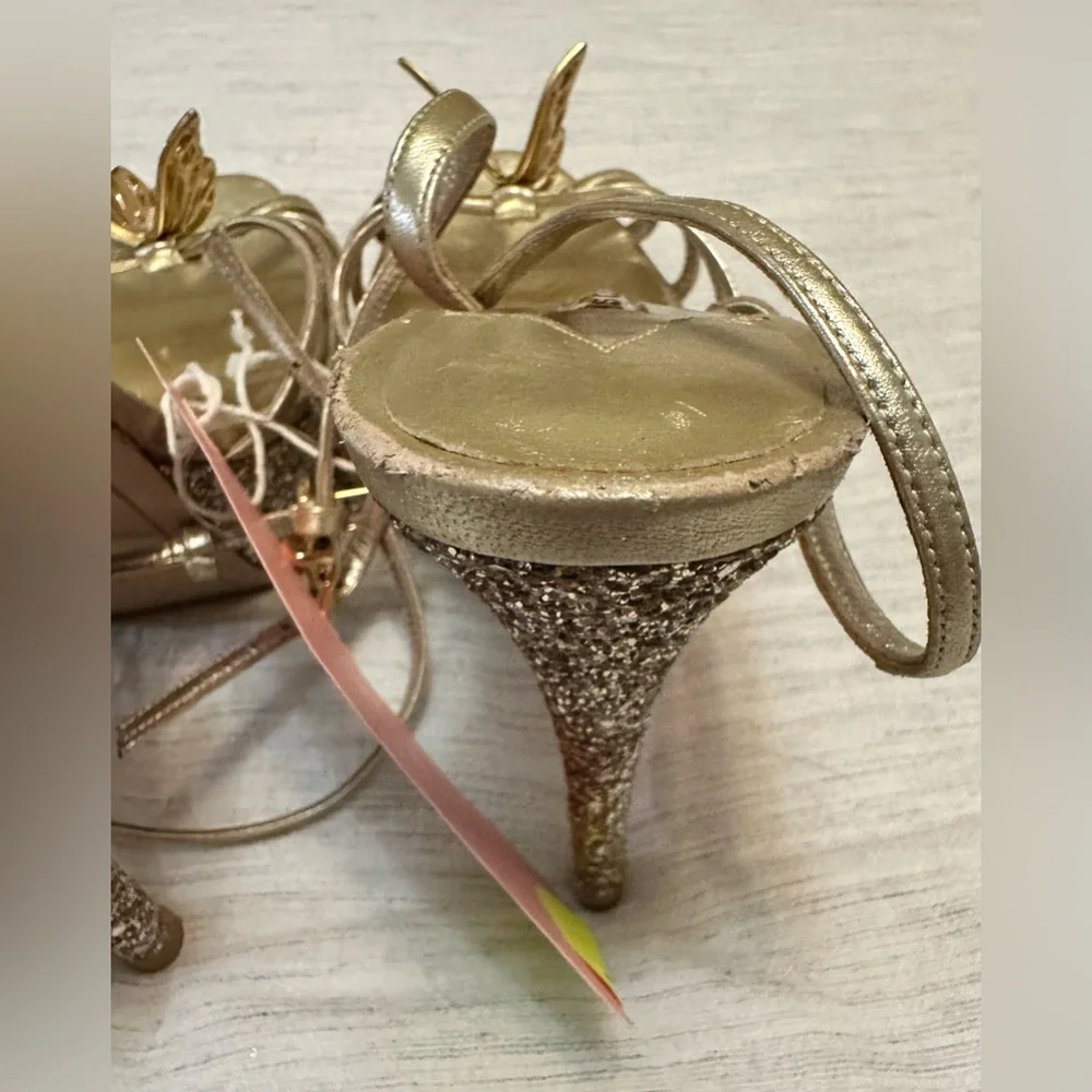 Sophia Webster Mariposa Leather & Glitter Butterfly Platforms - Picture 5 of 13